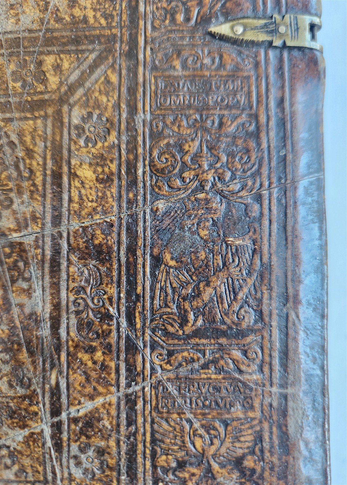 1562 BIBLE ILLUSTRATED antique ORIGINAL PIGSKIN BINDING LATIN BIBLIA SACRA 16 c.