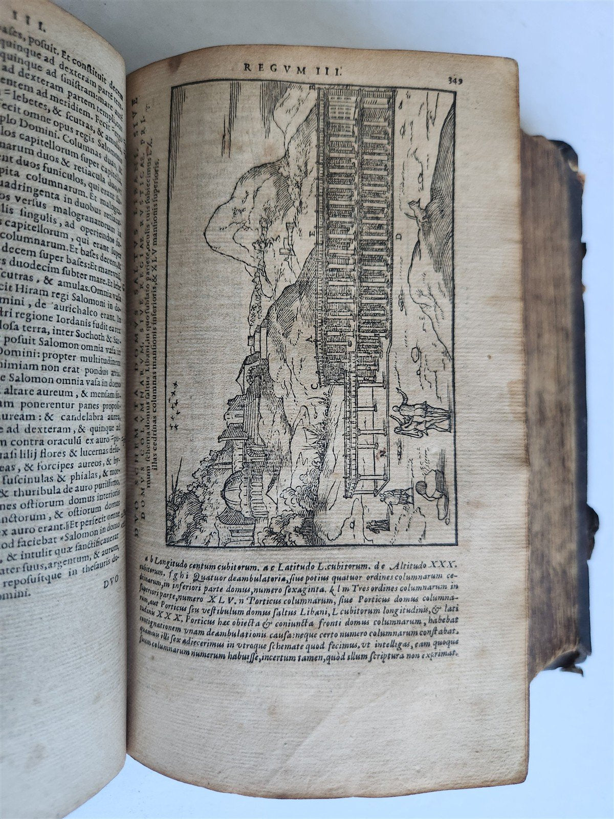 1562 BIBLE ILLUSTRATED antique ORIGINAL PIGSKIN BINDING LATIN BIBLIA SACRA 16 c.