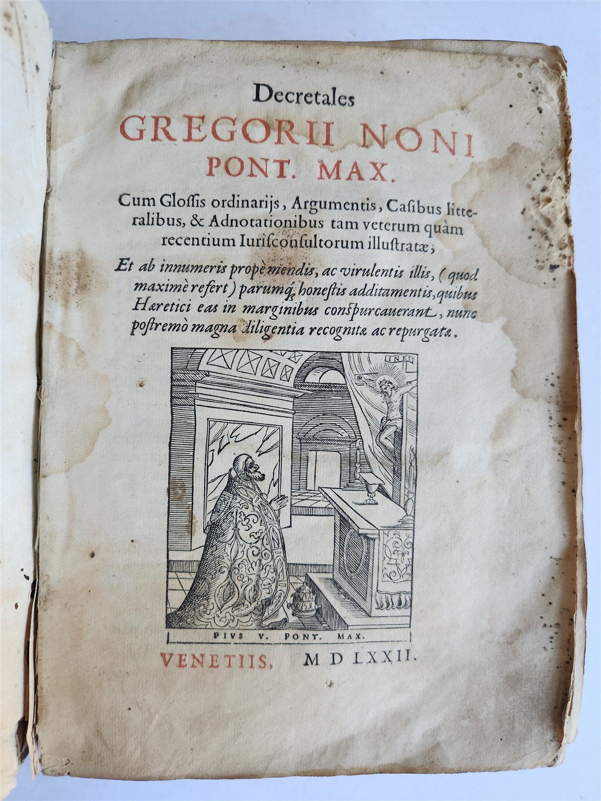 1572 DECRETALS of Pope Gregory IX antique 16th CENTURY CANON LAW
