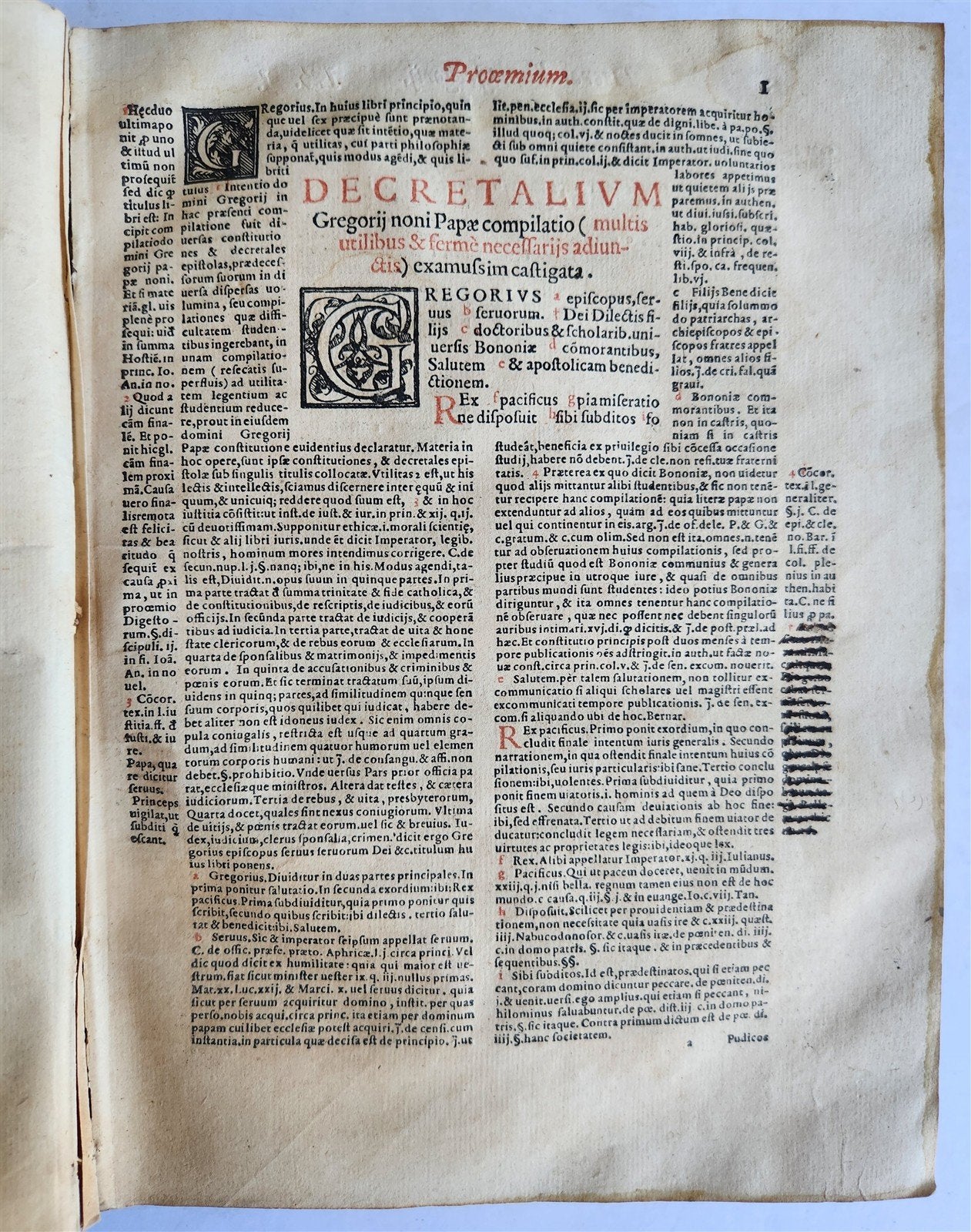 1572 DECRETALS of Pope Gregory IX antique 16th CENTURY CANON LAW