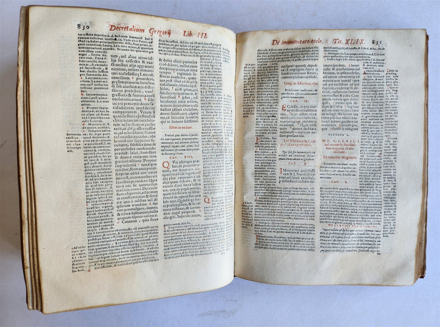 1572 DECRETALS of Pope Gregory IX antique 16th CENTURY CANON LAW