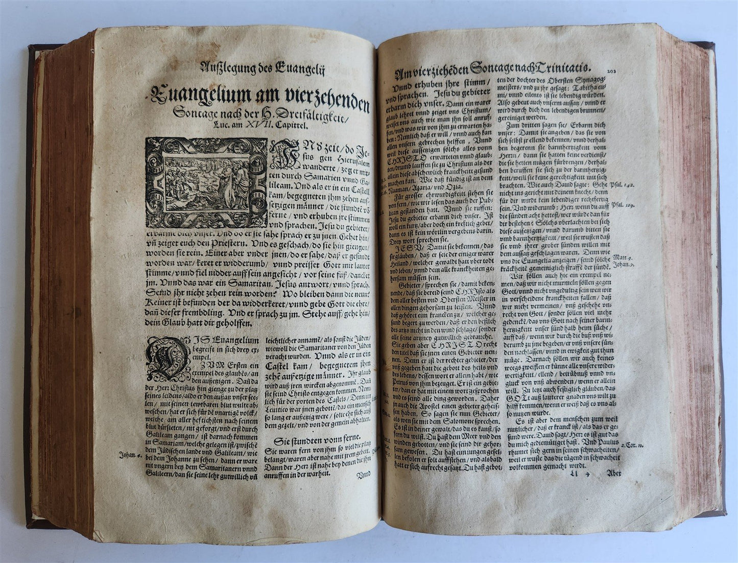 1576 POSTILLA exposition of Epistles & Gospels antique 16th C. ILLUSTRATED FOLIO