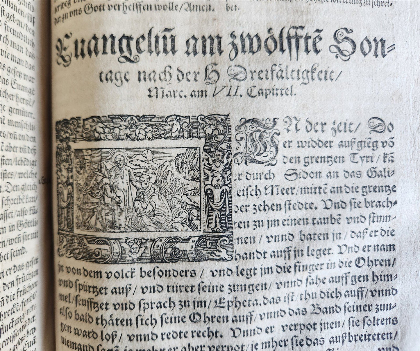 1576 POSTILLA exposition of Epistles & Gospels antique 16th C. ILLUSTRATED FOLIO