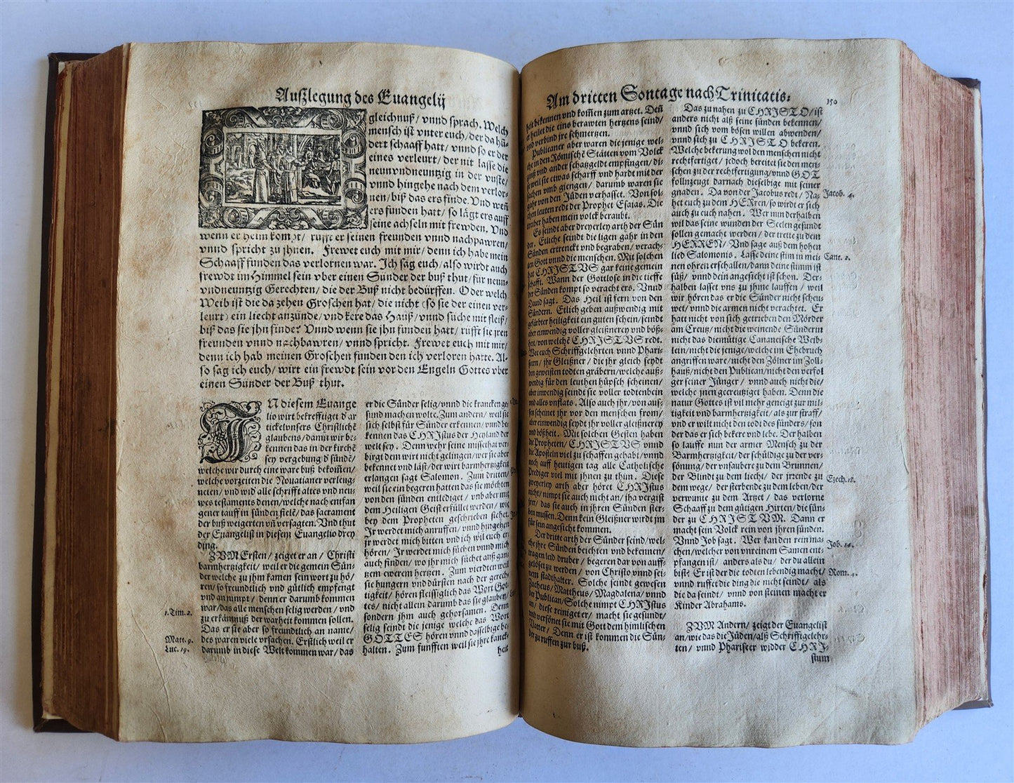 1576 POSTILLA exposition of Epistles & Gospels antique 16th C. ILLUSTRATED FOLIO