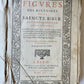 1655 BIBLE FIGURES antique ILLUSTRATED FOLIO Figures des Histoires de Bible