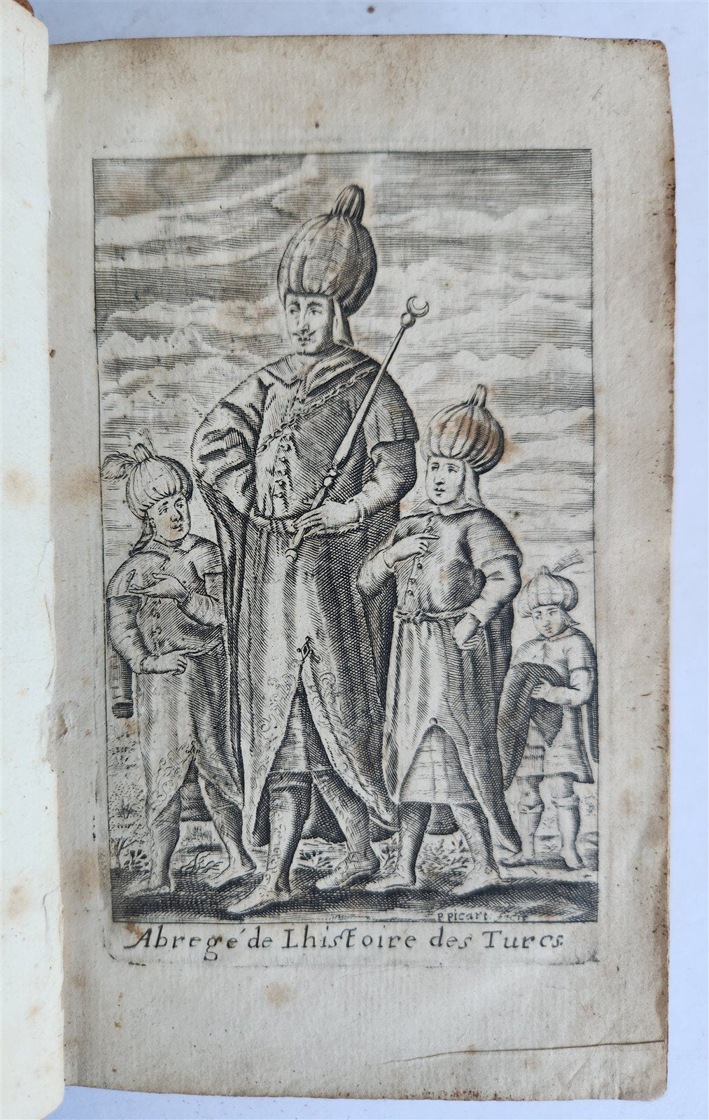 1676 HISTORY of TURKS 2 vols antique ILLUSTRATED 21 PORTRAITS of TURKISH SULTANS