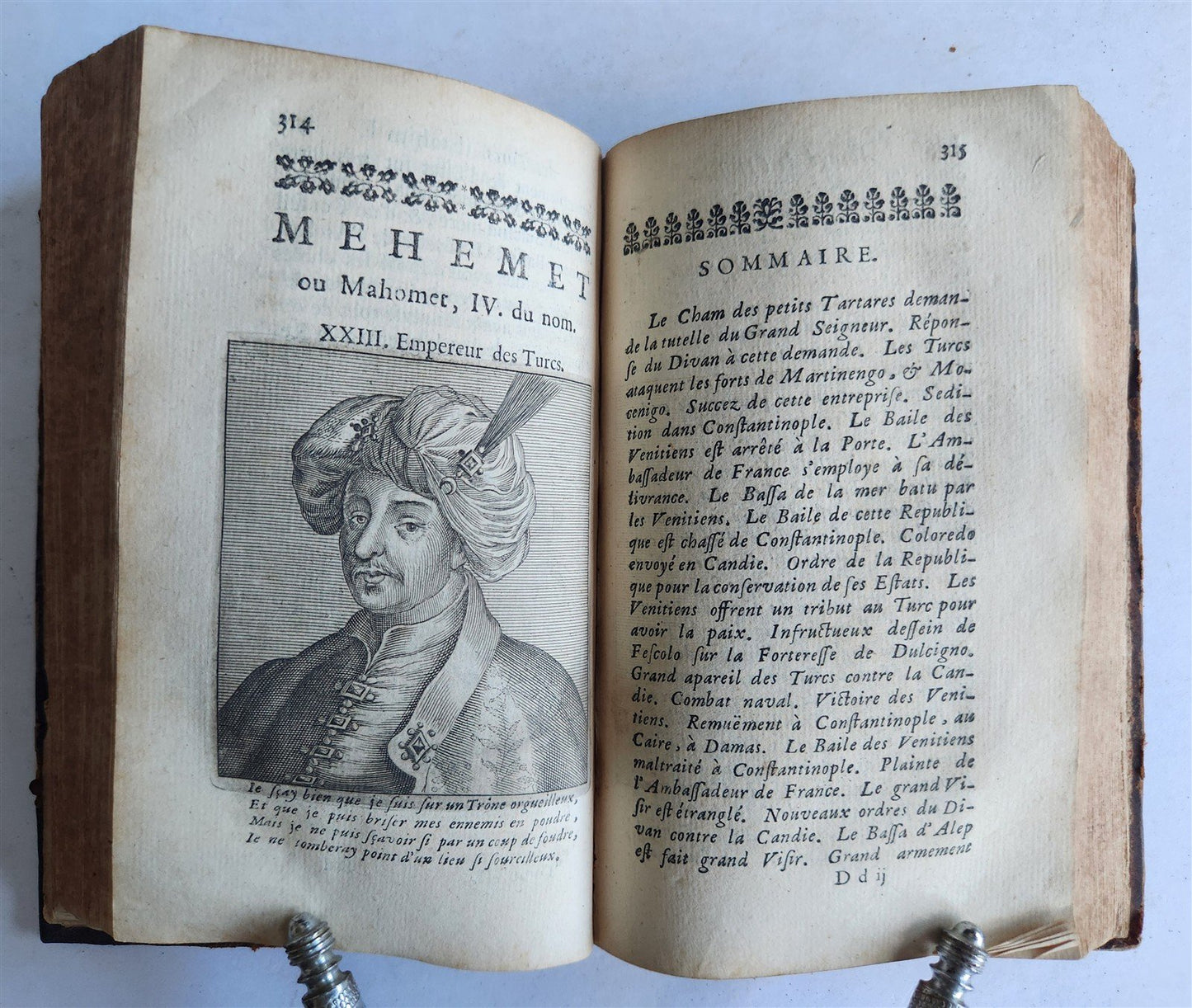 1676 HISTORY of TURKS 2 vols antique ILLUSTRATED 21 PORTRAITS of TURKISH SULTANS