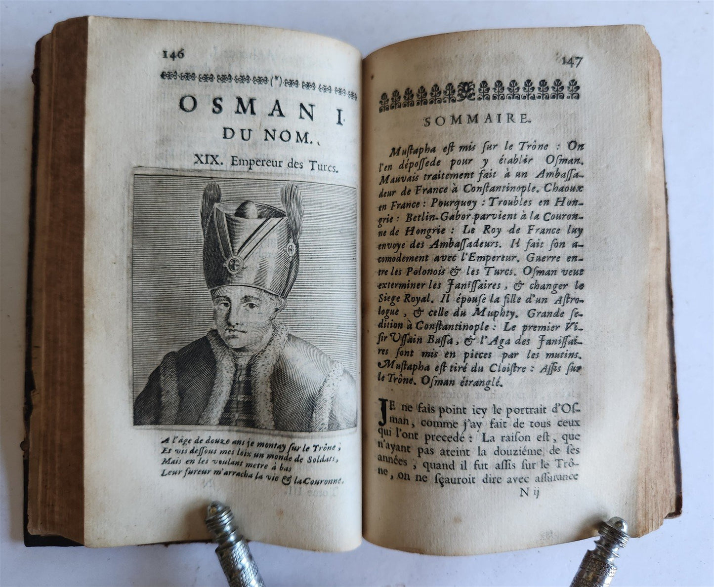 1676 HISTORY of TURKS 2 vols antique ILLUSTRATED 21 PORTRAITS of TURKISH SULTANS