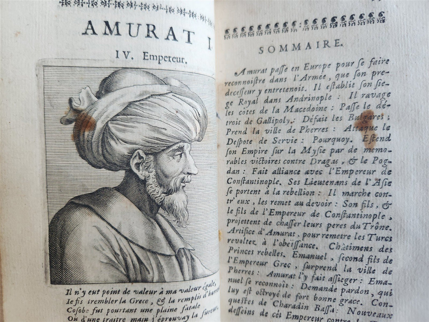 1676 HISTORY of TURKS 2 vols antique ILLUSTRATED 21 PORTRAITS of TURKISH SULTANS
