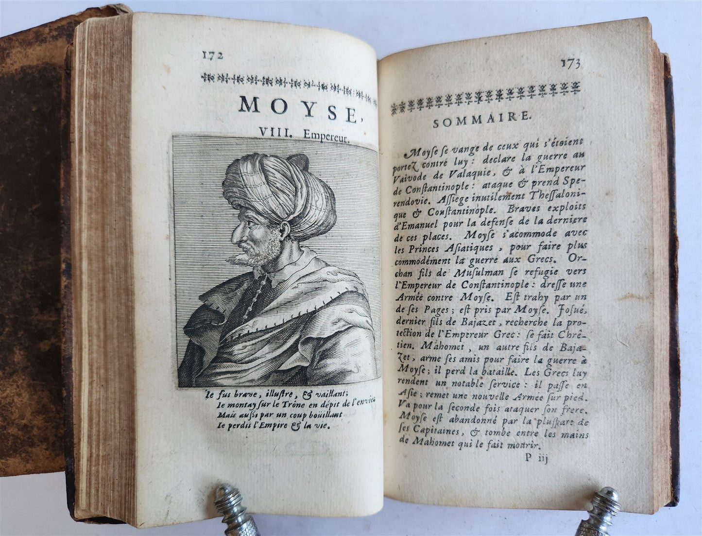 1676 HISTORY of TURKS 2 vols antique ILLUSTRATED 21 PORTRAITS of TURKISH SULTANS