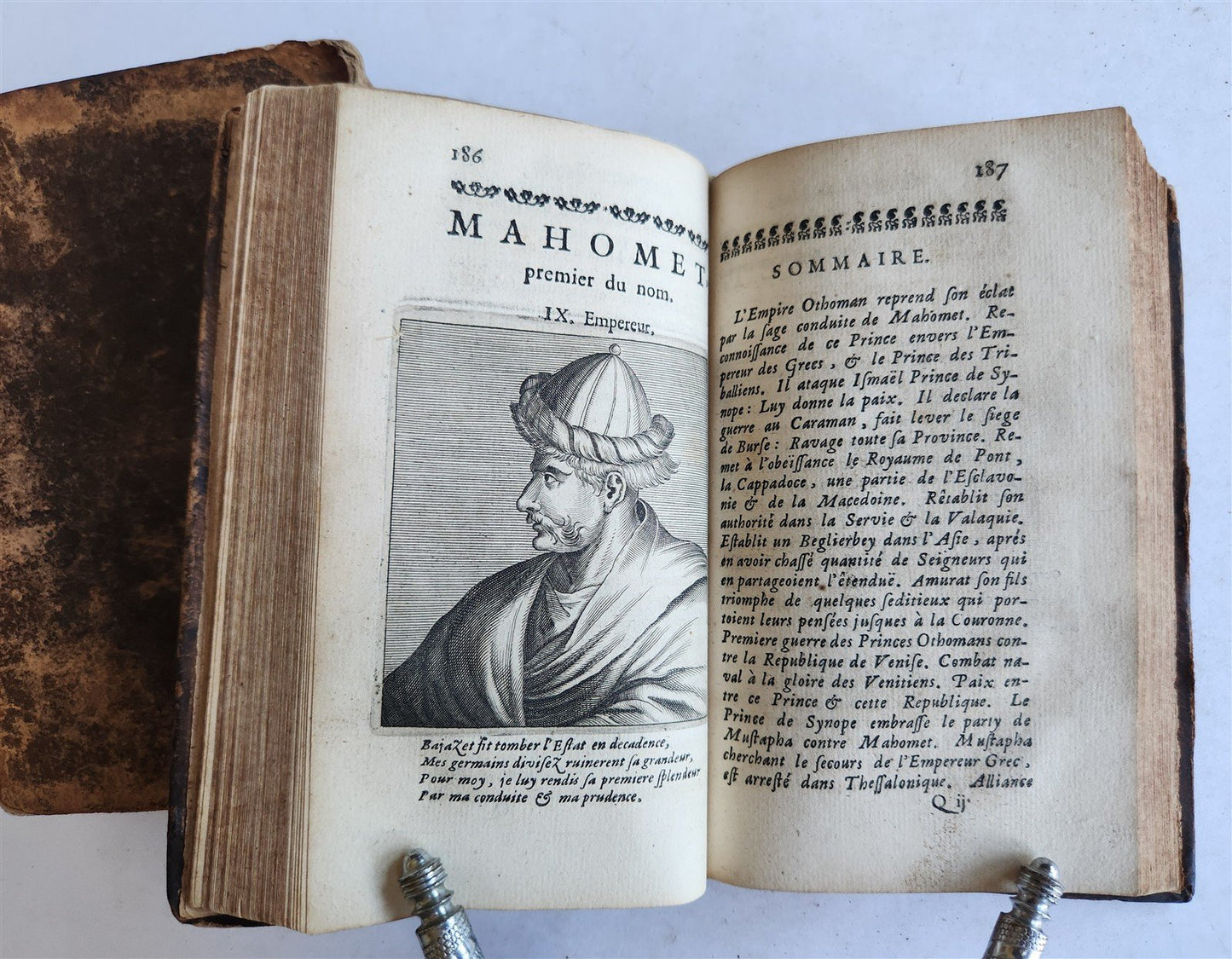 1676 HISTORY of TURKS 2 vols antique ILLUSTRATED 21 PORTRAITS of TURKISH SULTANS