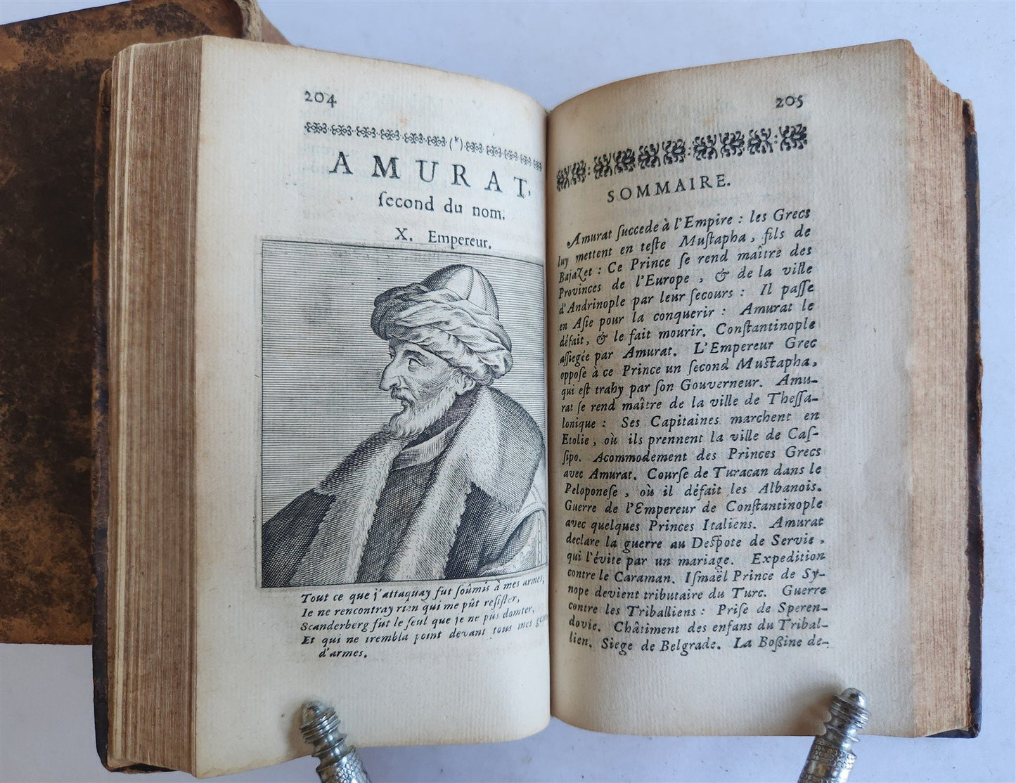1676 HISTORY of TURKS 2 vols antique ILLUSTRATED 21 PORTRAITS of TURKISH SULTANS