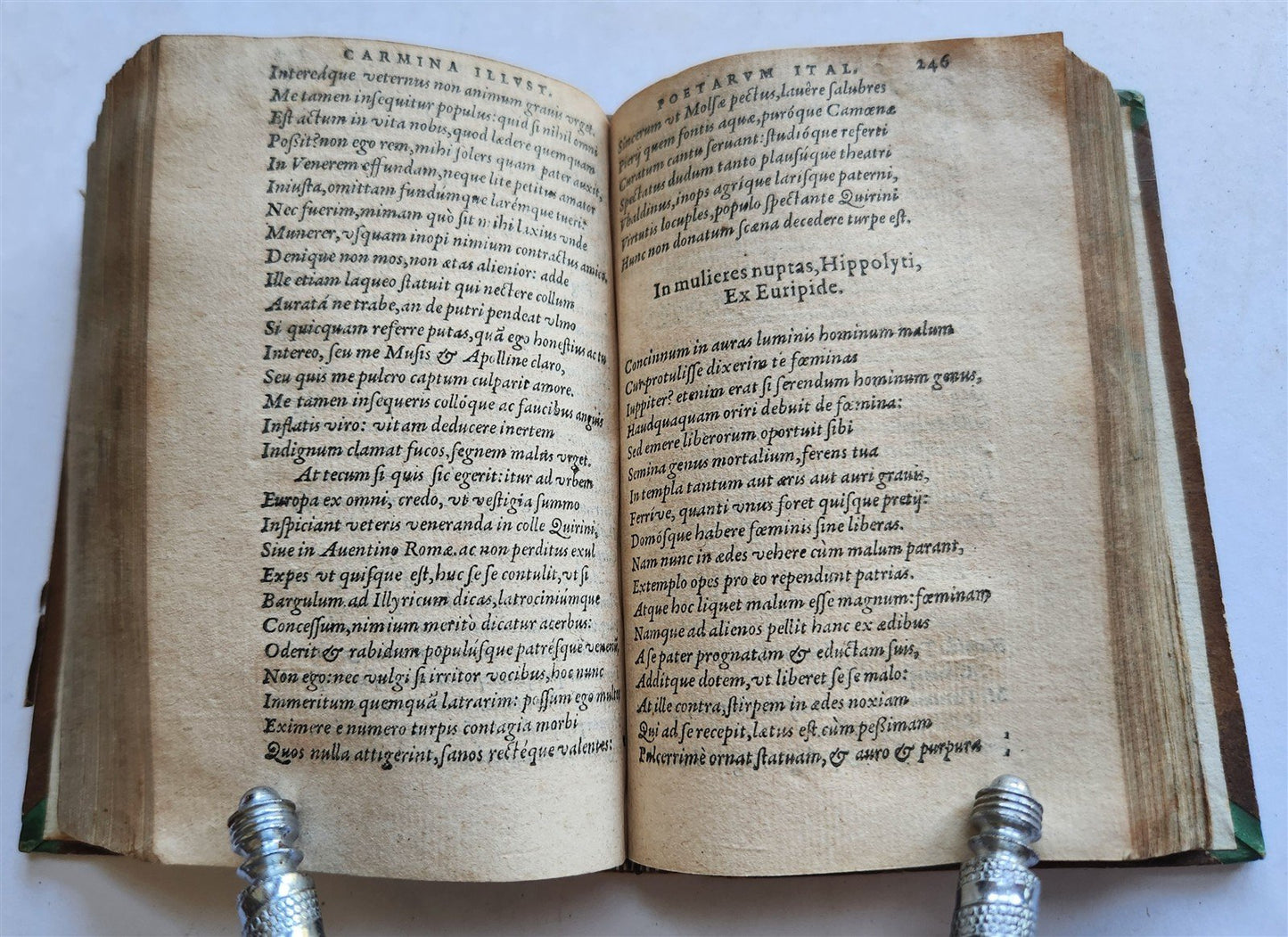 1576 ITALIAN POETRY antique Carmina illustrium poetarum Italorum 16th CENTURY