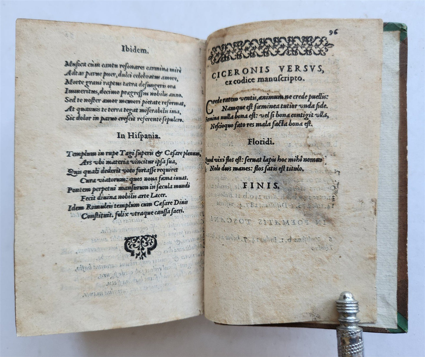 1576 ITALIAN POETRY antique Carmina illustrium poetarum Italorum 16th CENTURY