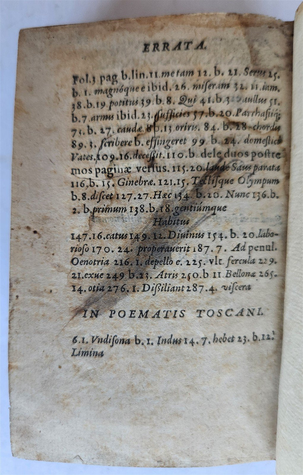 1576 ITALIAN POETRY antique Carmina illustrium poetarum Italorum 16th CENTURY
