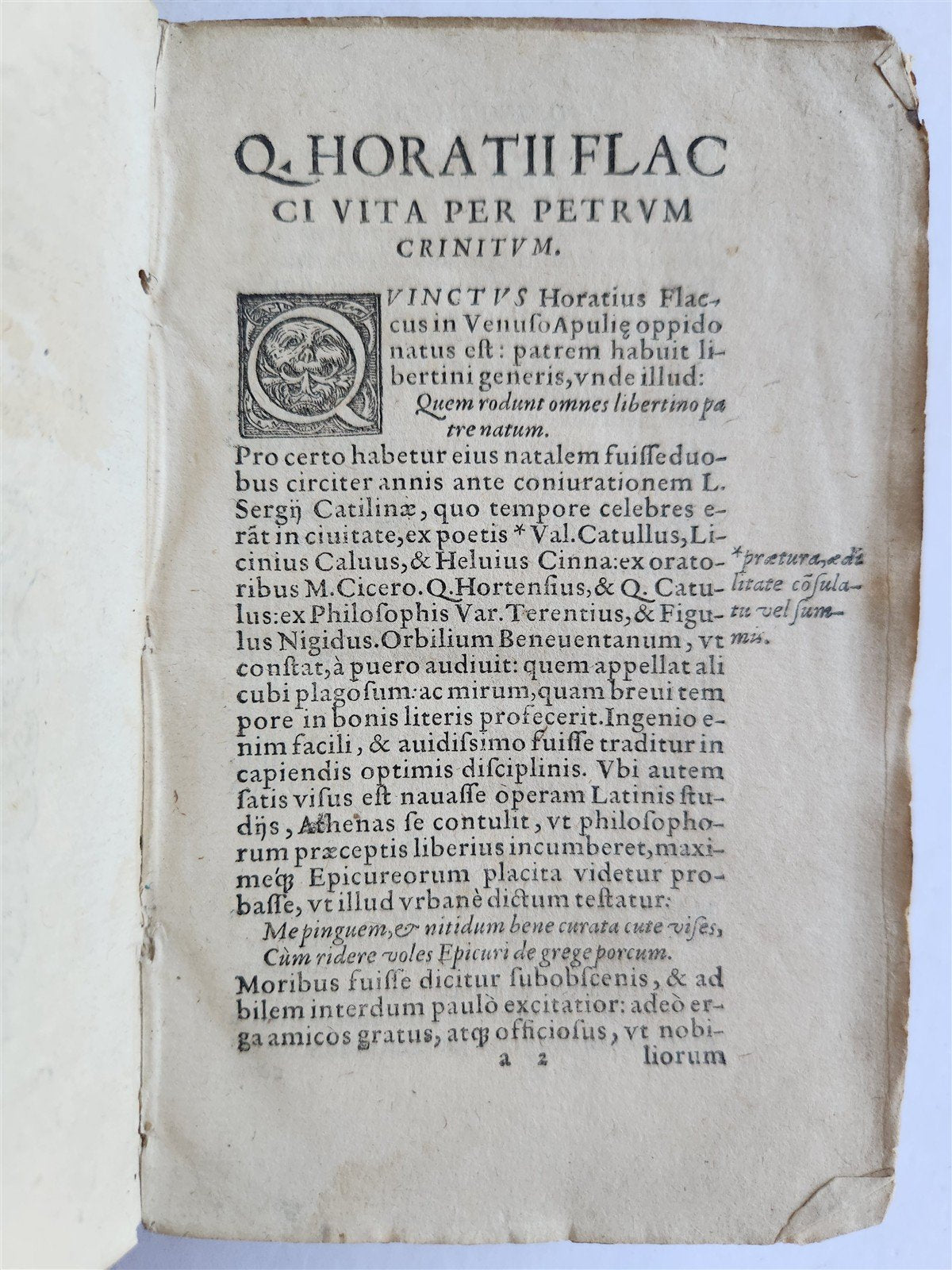 1576 ITALIAN POETRY antique Carmina illustrium poetarum Italorum 16th CENTURY