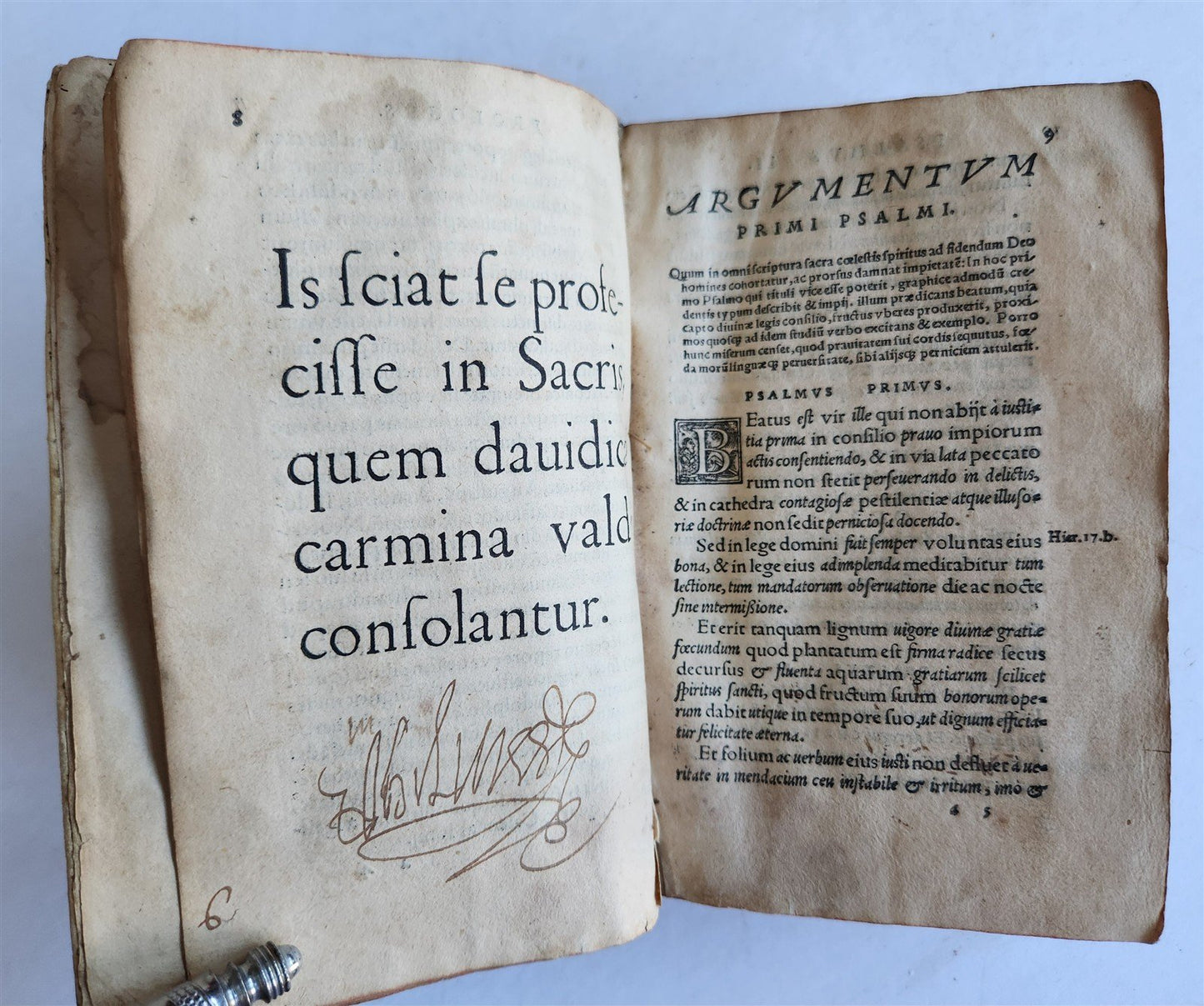 1542 PSALTER antique 16th CENTURY PSALTERIUM PARAPHRASIBUS