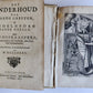 1666 THEOLOGY in DUTCH 4 VOLUMES ILLUSTRATED SET antique VELLUM BINDINGS