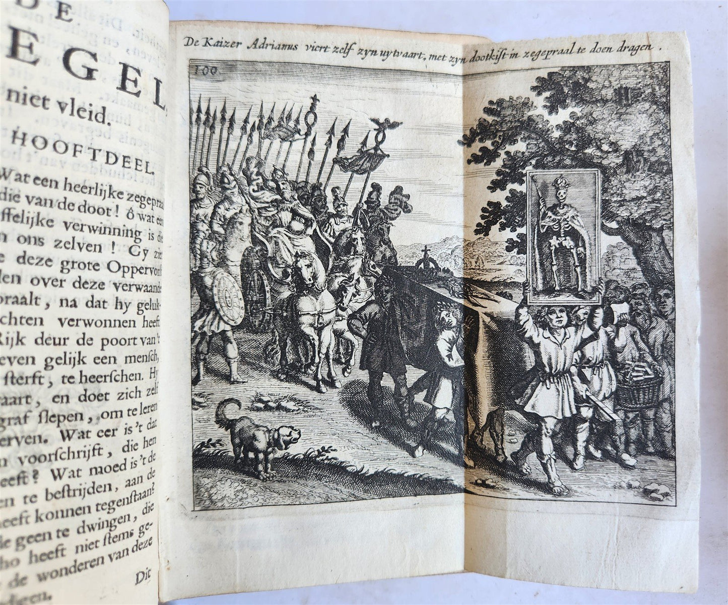 1666 THEOLOGY in DUTCH 4 VOLUMES ILLUSTRATED SET antique VELLUM BINDINGS