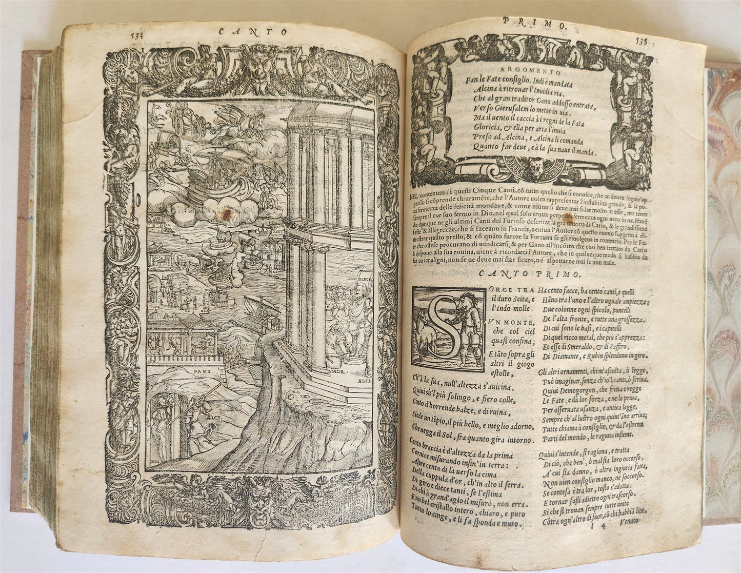 1572 ORLANDO FURIOSO by LUDOVICO ARIOSTO amazingly illustrated ANTIQUE 16th CENT