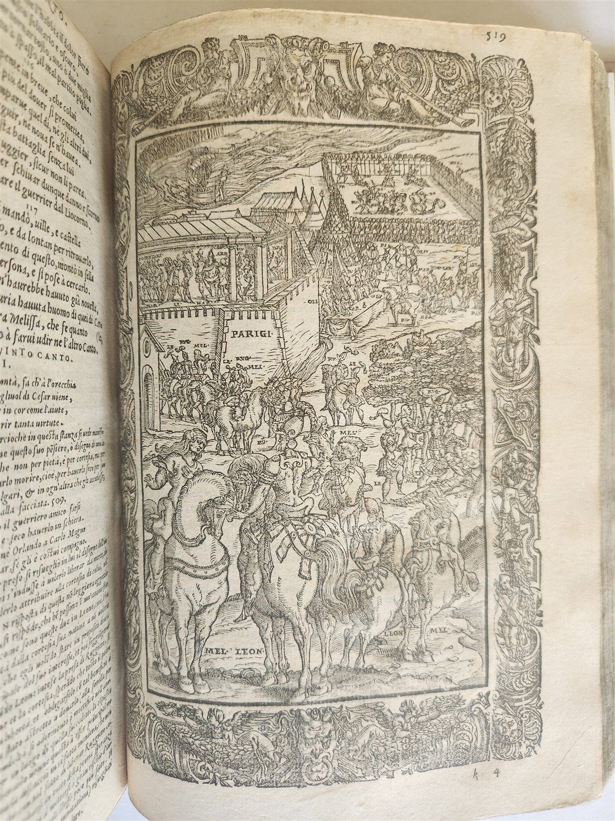 1572 ORLANDO FURIOSO by LUDOVICO ARIOSTO amazingly illustrated ANTIQUE 16th CENT