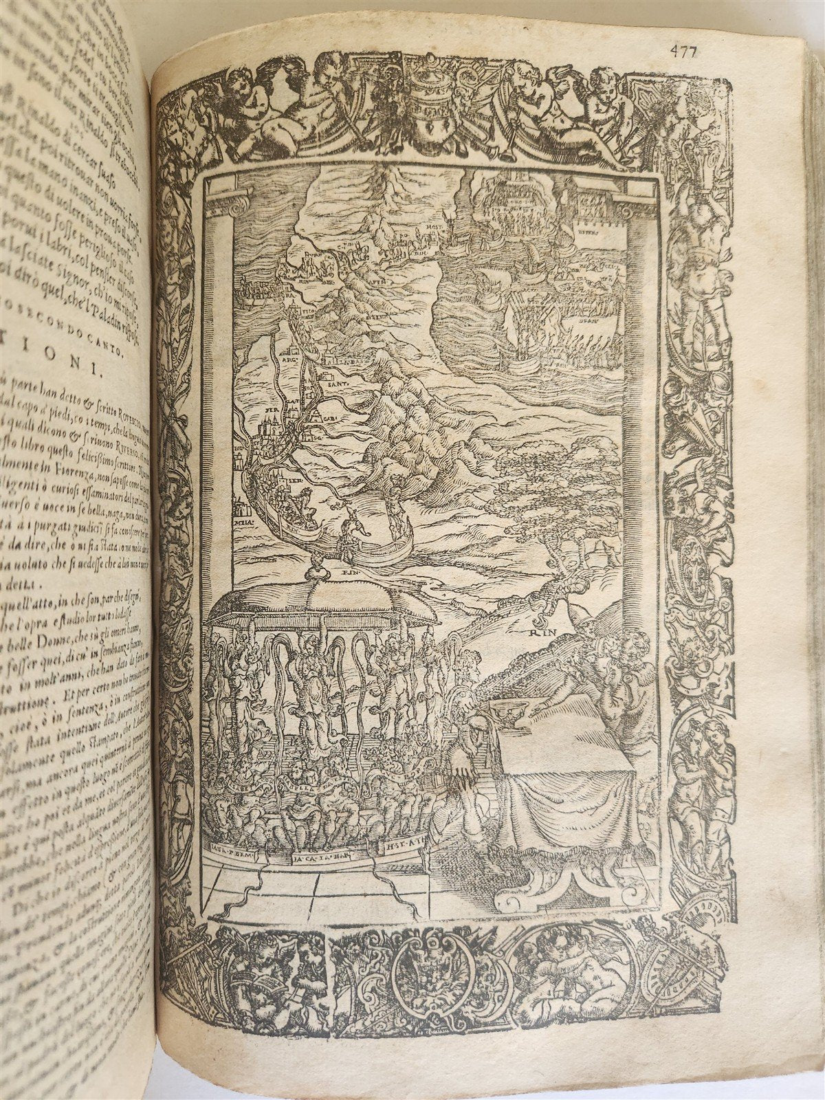 1572 ORLANDO FURIOSO by LUDOVICO ARIOSTO amazingly illustrated ANTIQUE 16th CENT