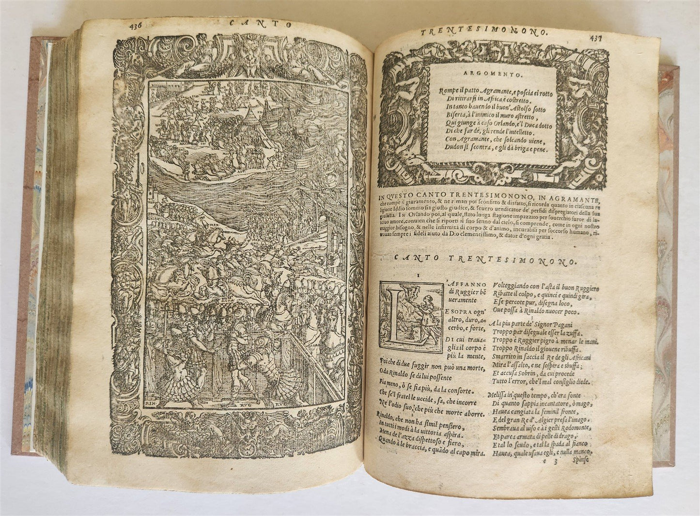 1572 ORLANDO FURIOSO by LUDOVICO ARIOSTO amazingly illustrated ANTIQUE 16th CENT