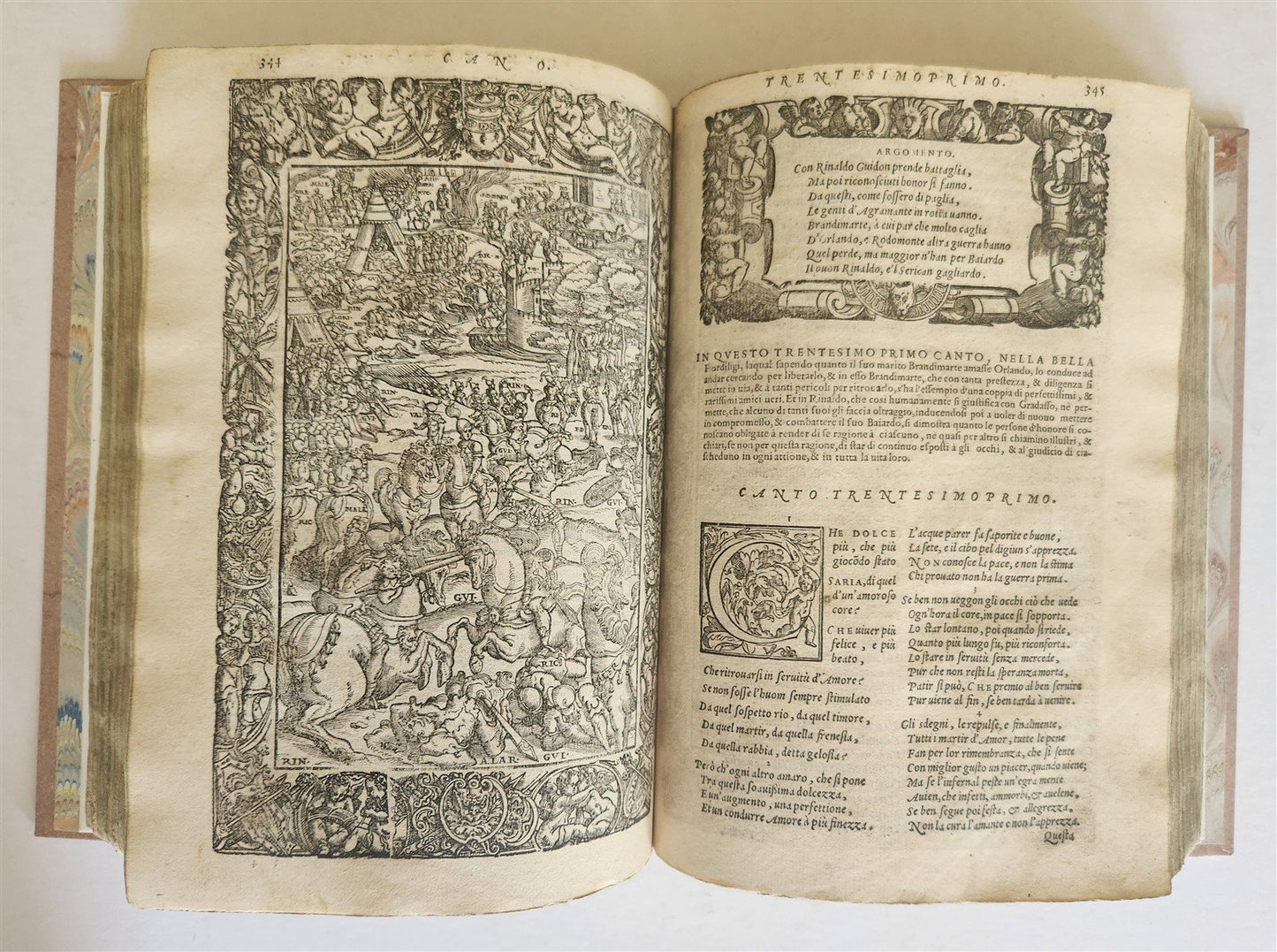1572 ORLANDO FURIOSO by LUDOVICO ARIOSTO amazingly illustrated ANTIQUE 16th CENT