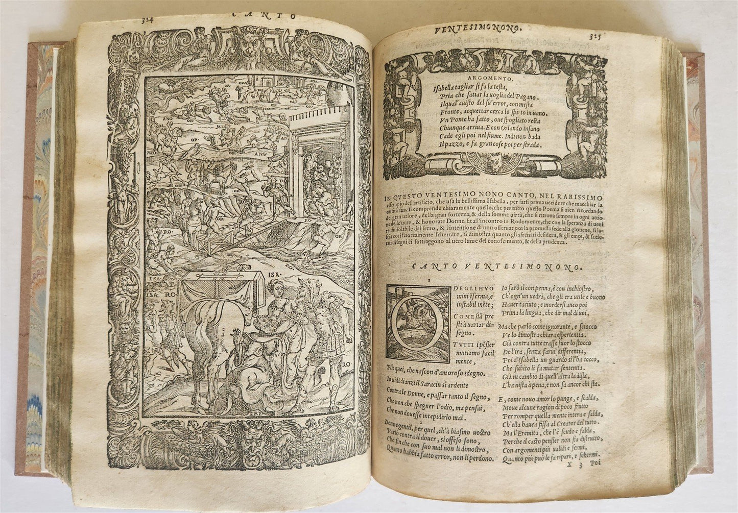 1572 ORLANDO FURIOSO by LUDOVICO ARIOSTO amazingly illustrated ANTIQUE 16th CENT