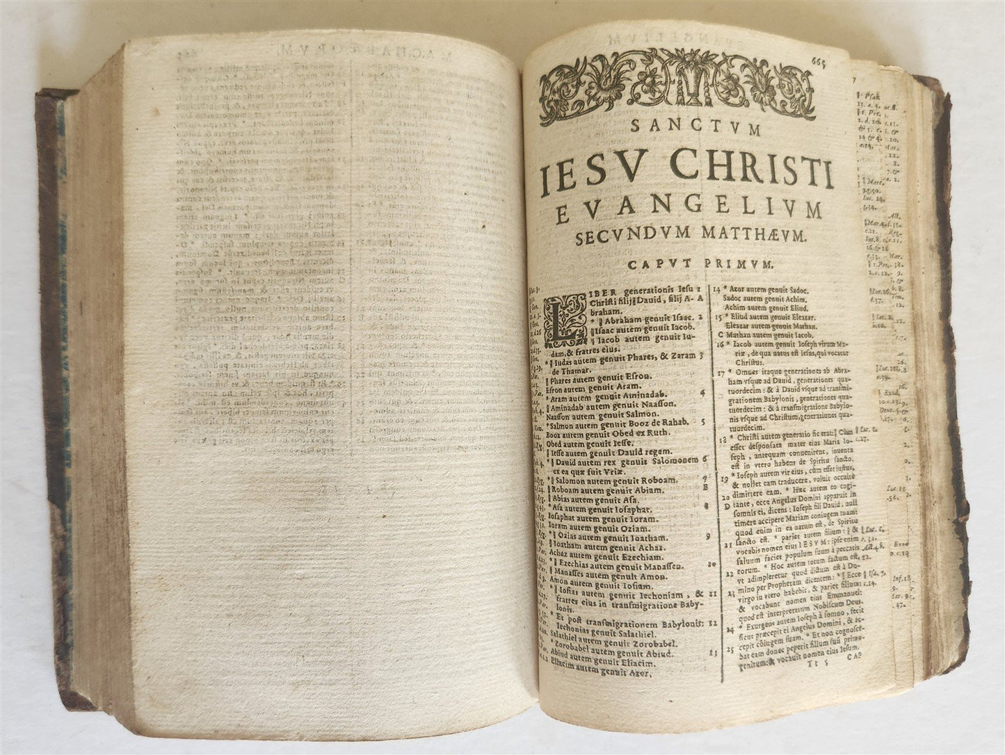 1607 BIBLE in LATIN Biblia Sacra ANTIQUE