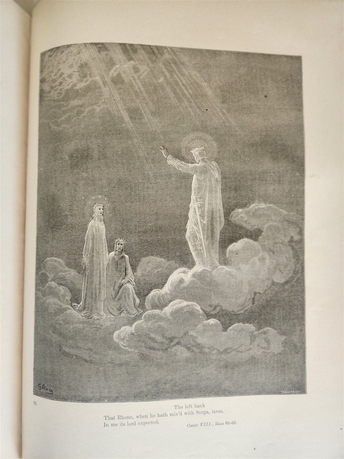 1892 DANTE ALIGHIERI antique PURGATORY AND PARADISE ILLUSTRATED by GUSTAVE DORE