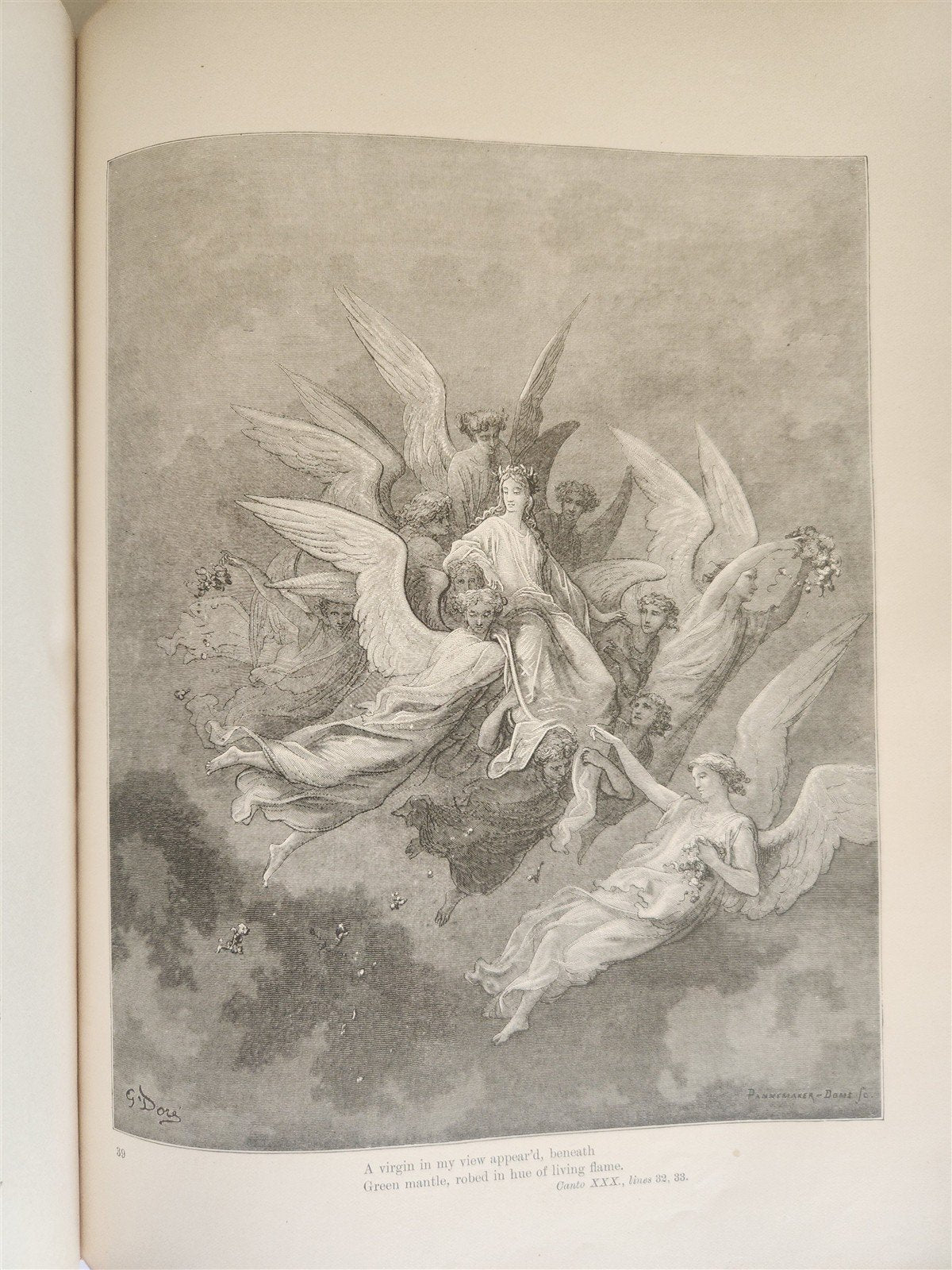 1892 DANTE ALIGHIERI antique PURGATORY AND PARADISE ILLUSTRATED by GUSTAVE DORE