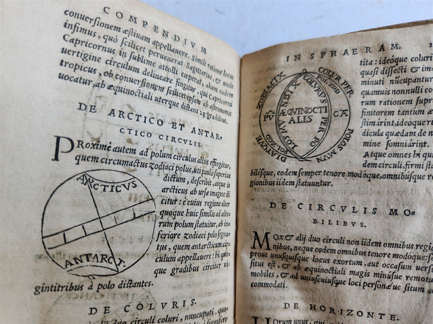 1564 SPHAERA by IOHANNES SACROBOSCO antique ILLUSTRATED astronomy