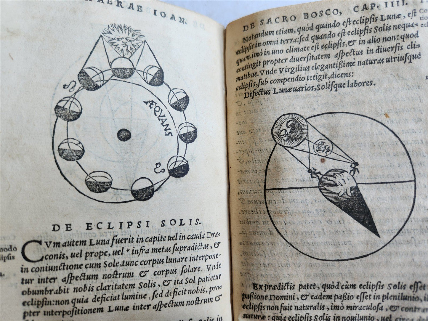 1564 SPHAERA by IOHANNES SACROBOSCO antique ILLUSTRATED astronomy