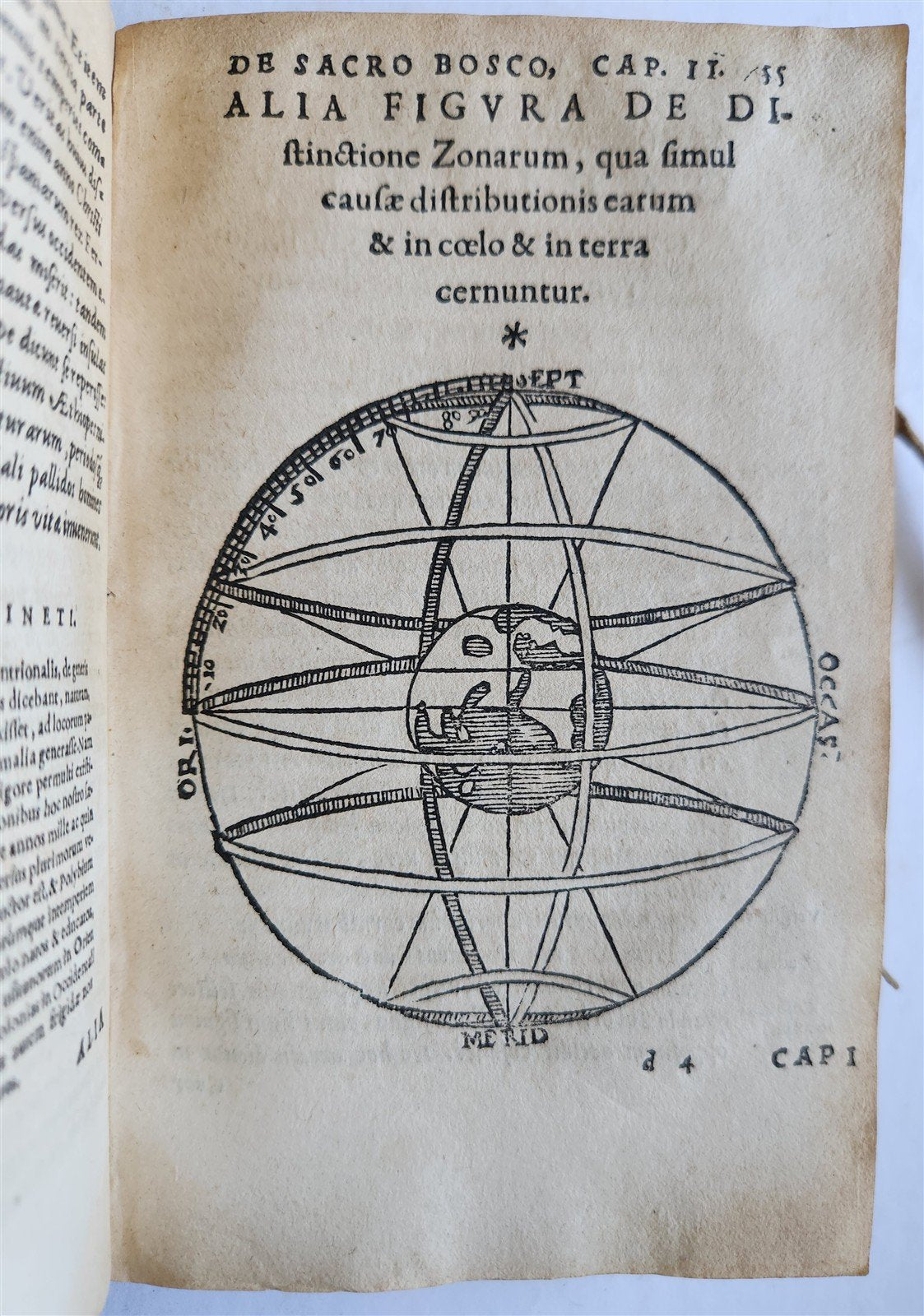 1564 SPHAERA by IOHANNES SACROBOSCO antique ILLUSTRATED astronomy