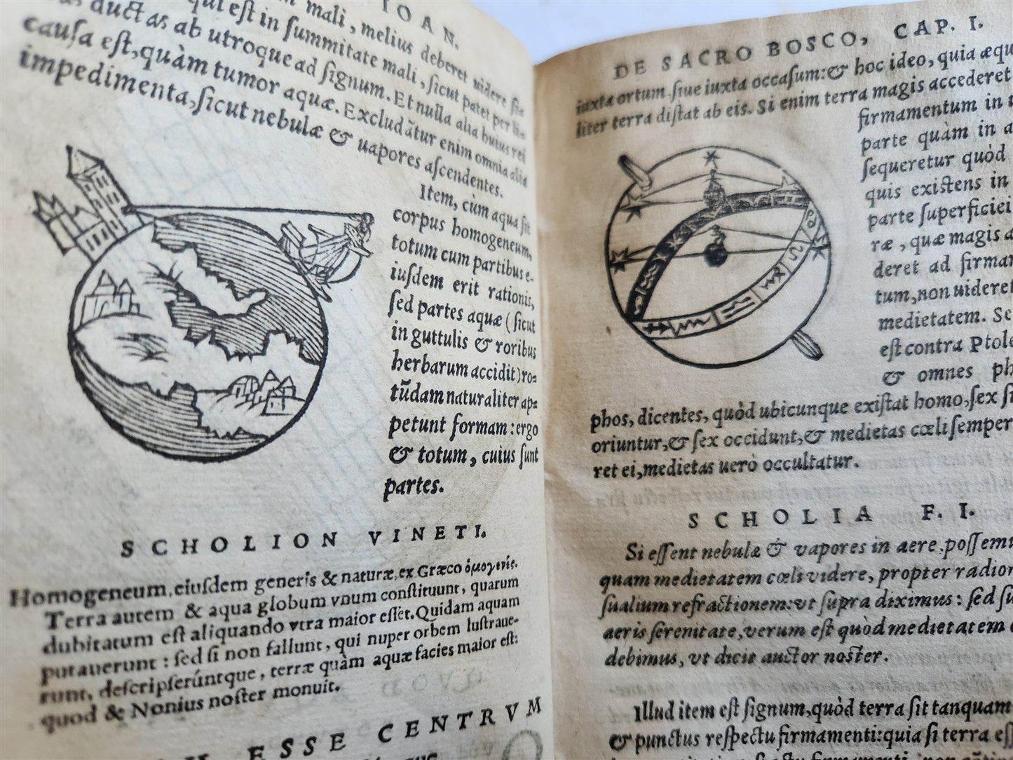 1564 SPHAERA by IOHANNES SACROBOSCO antique ILLUSTRATED astronomy