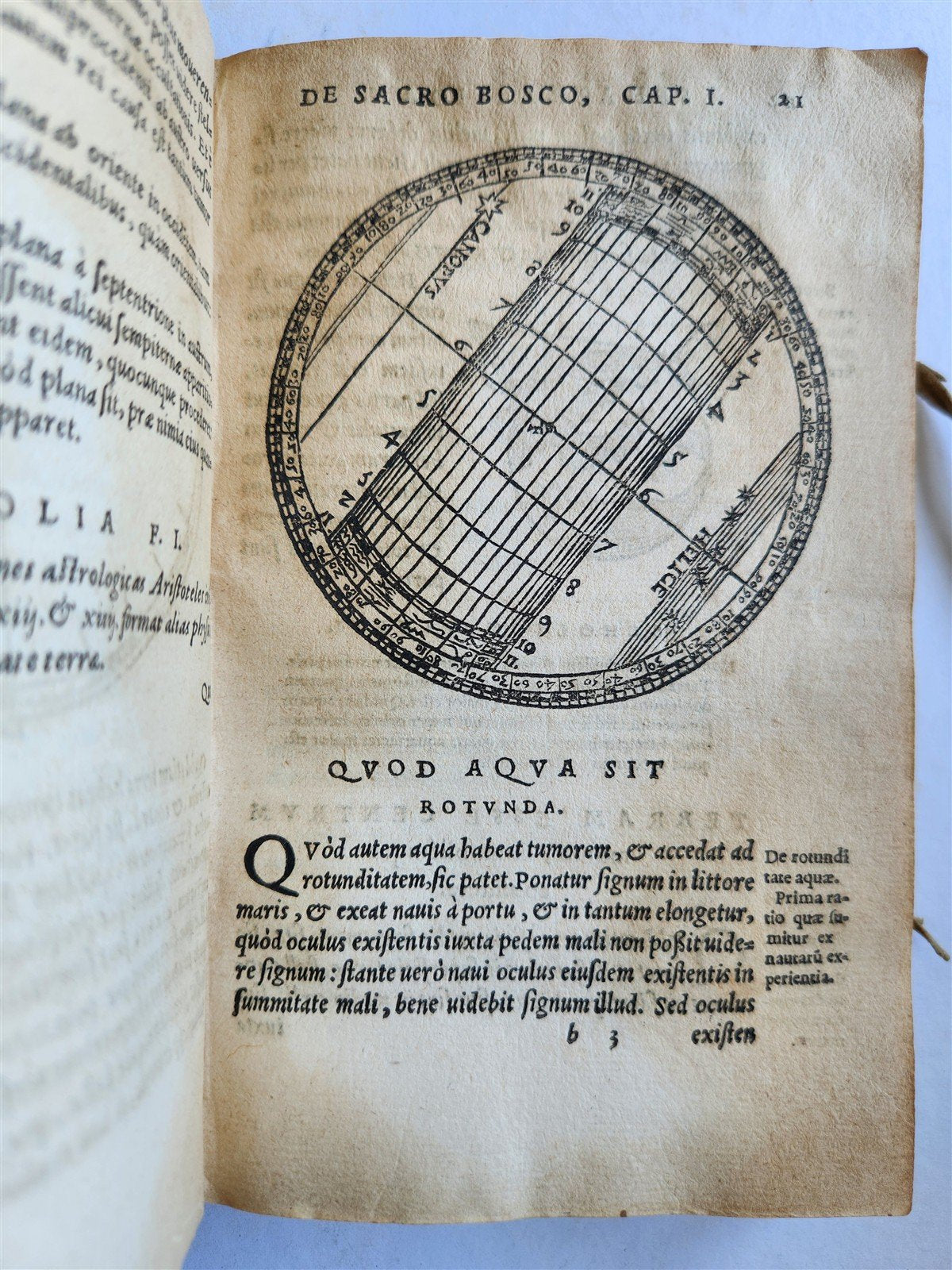1564 SPHAERA by IOHANNES SACROBOSCO antique ILLUSTRATED astronomy