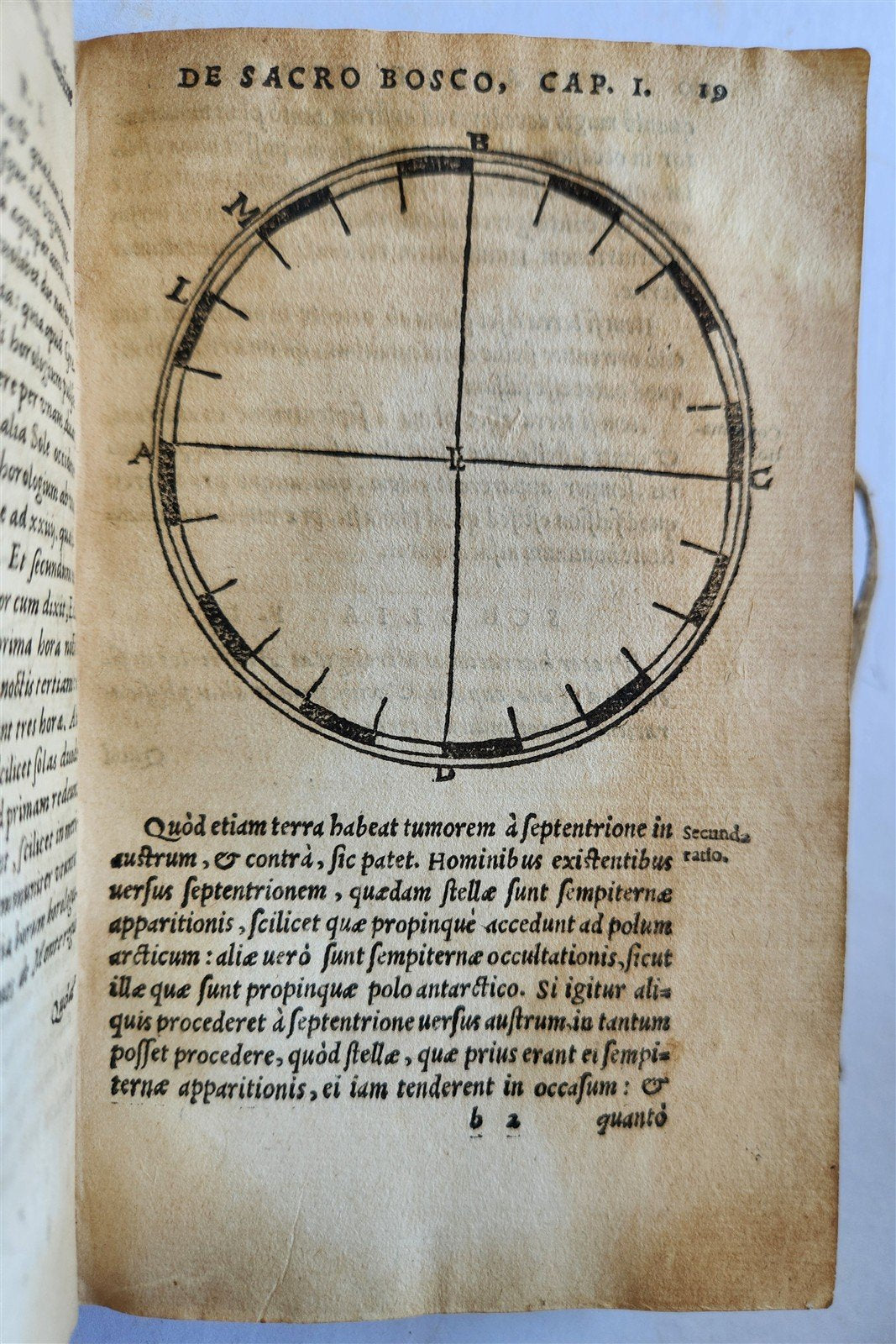 1564 SPHAERA by IOHANNES SACROBOSCO antique ILLUSTRATED astronomy