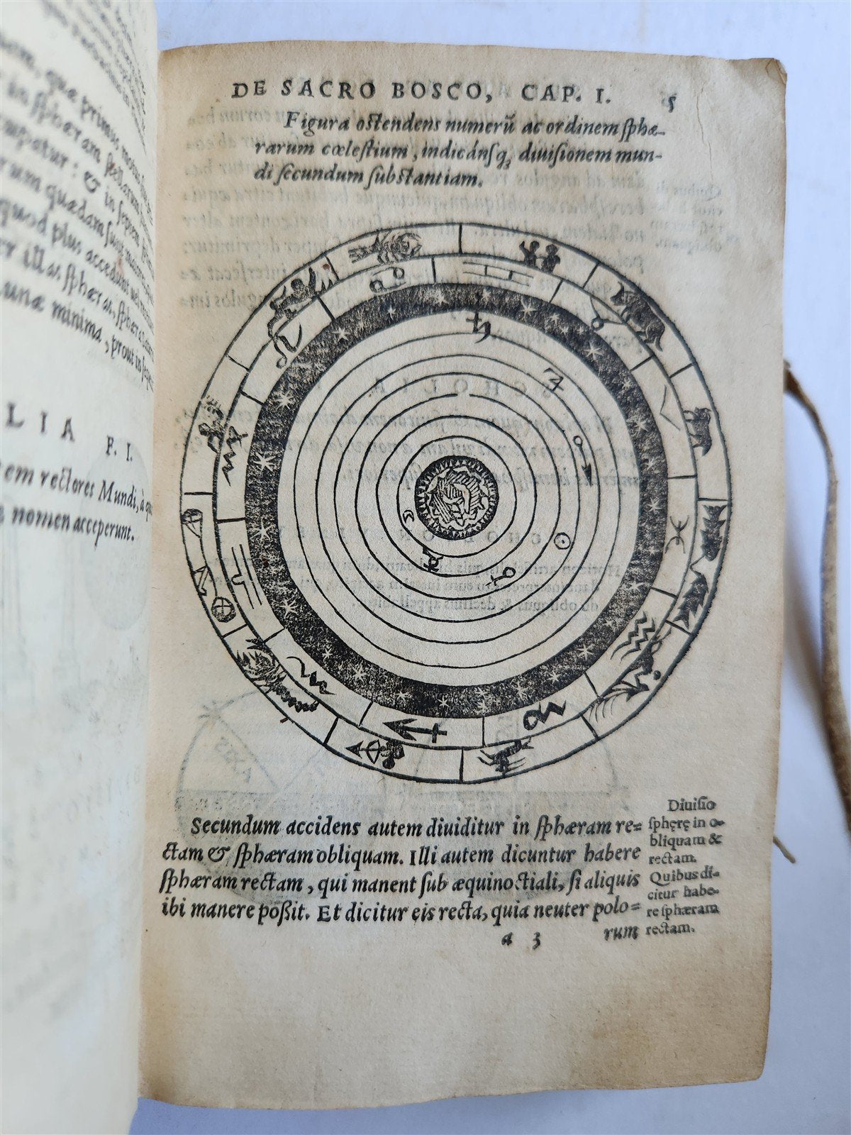1564 SPHAERA by IOHANNES SACROBOSCO antique ILLUSTRATED astronomy