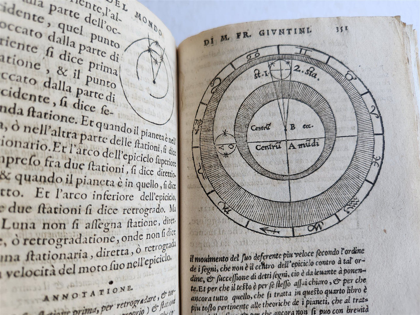 1582 ASTRONOMY LA SFERA DEL MONDO ANTIQUE astrologer Francesco Giuntini