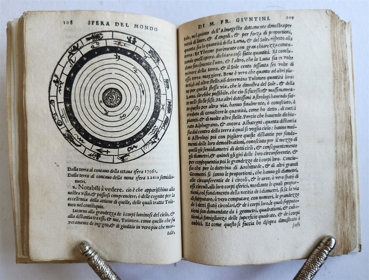 1582 ASTRONOMY LA SFERA DEL MONDO ANTIQUE astrologer Francesco Giuntini