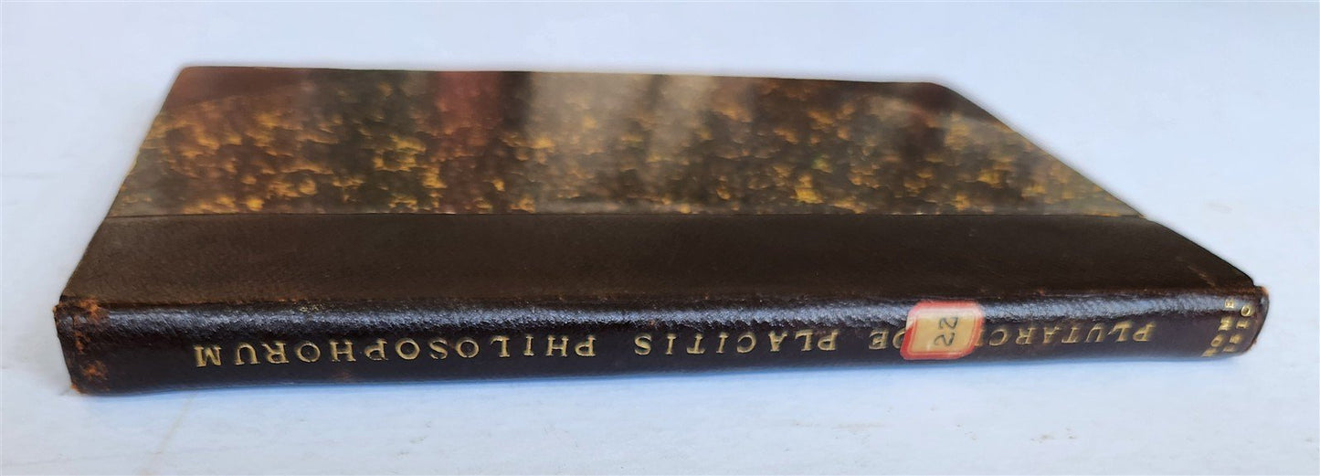 1510 POST-INCUNABULA Pseudo-Plutarch ANTIQUE De Placitis Philosophorum VERY RARE