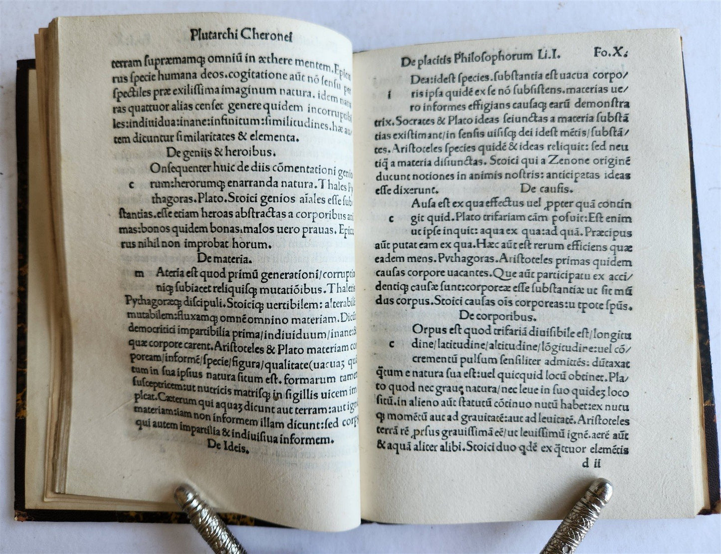 1510 POST-INCUNABULA Pseudo-Plutarch ANTIQUE De Placitis Philosophorum VERY RARE