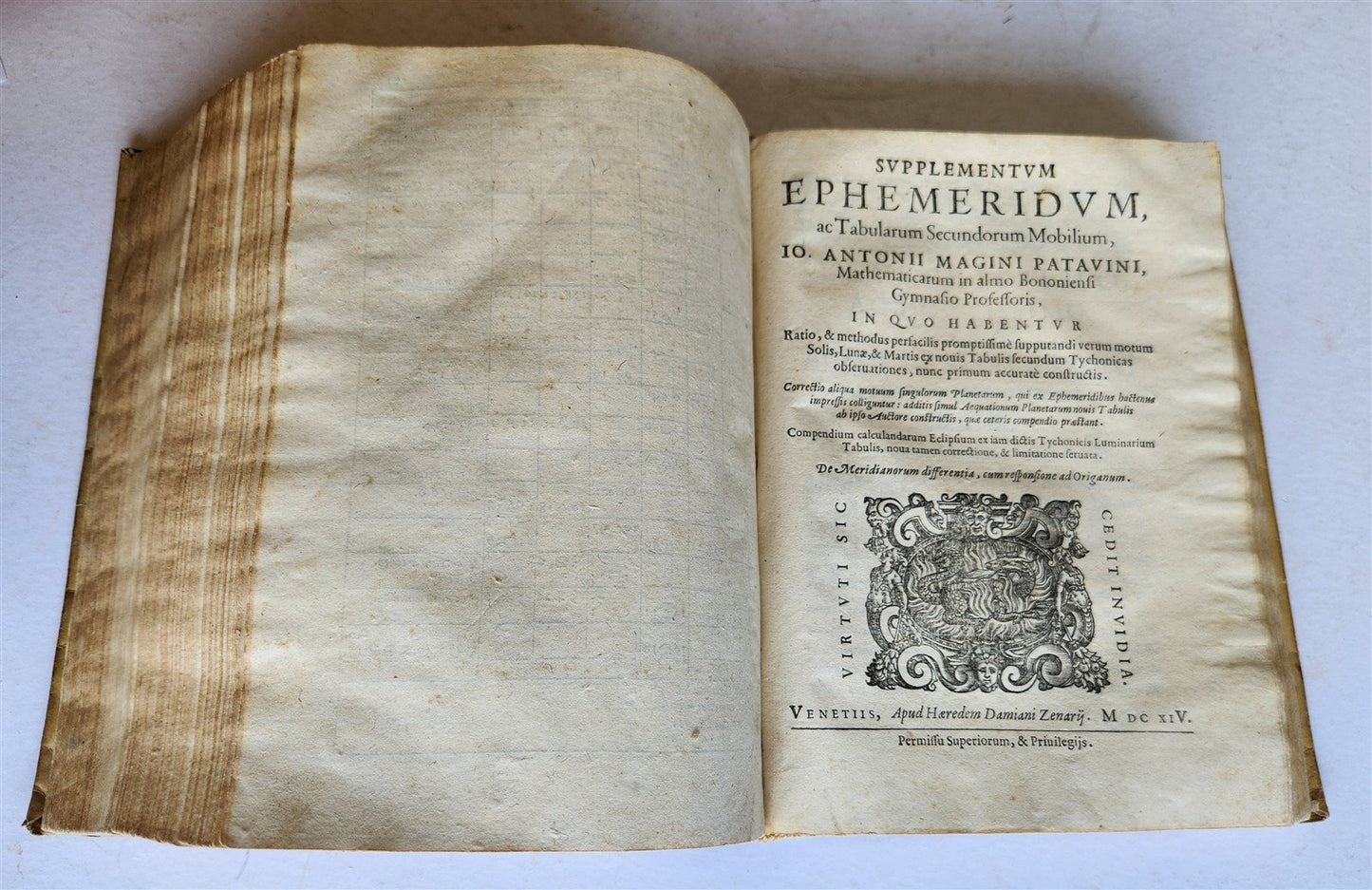 1616 Ephemerides Coelestium Motuum ANTIQUE astronomy astrology Giovanni Magini
