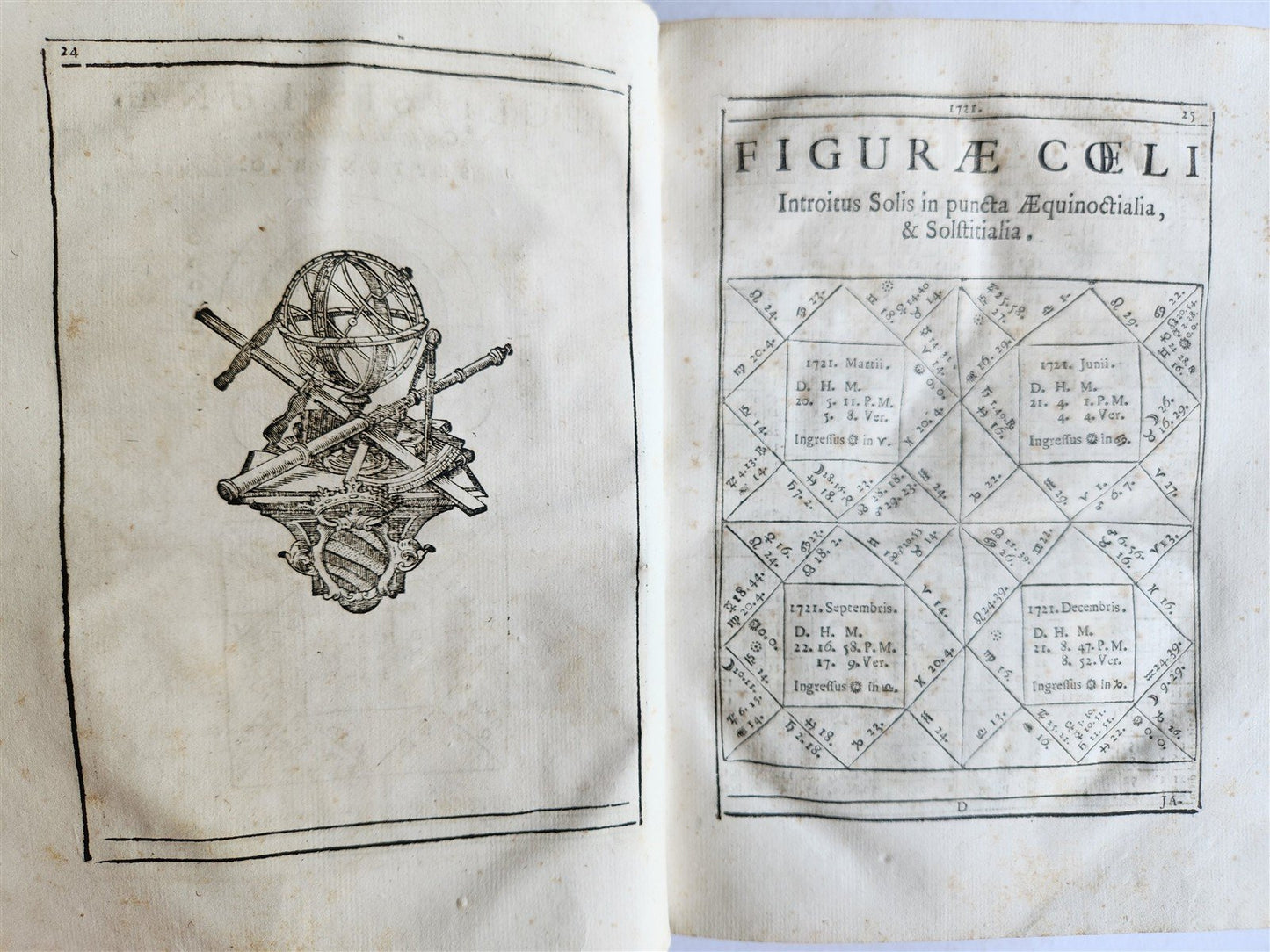 1720 Ephemerides Motuum Coelestium ANTIQUE astronomy astrology Antonio Ghislieri