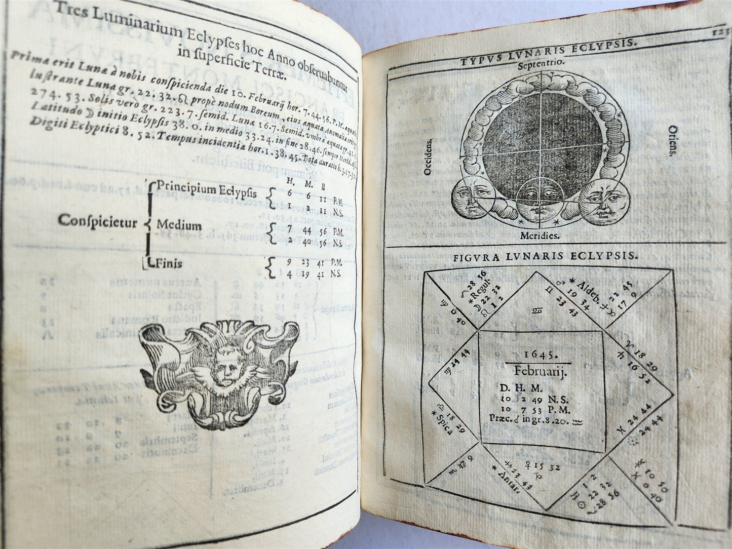 1640 Ephemerides Motuum Coelestium ANTIQUE astronomy astrology F.Montebruni