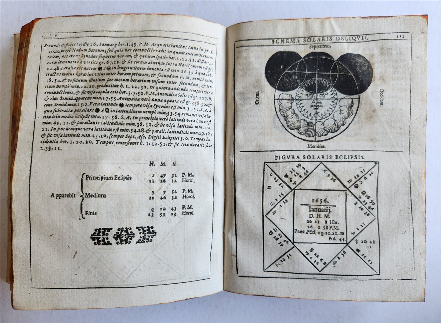 1640 Ephemerides Motuum Coelestium ANTIQUE astronomy astrology F.Montebruni