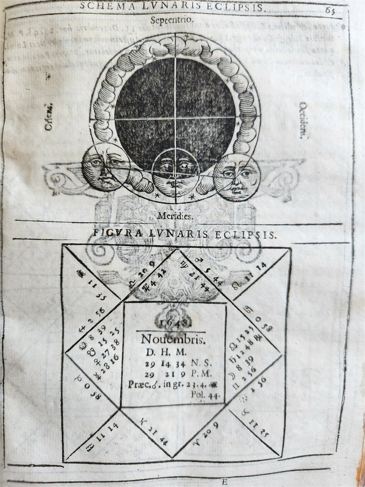 1640 Ephemerides Motuum Coelestium ANTIQUE astronomy astrology F.Montebruni
