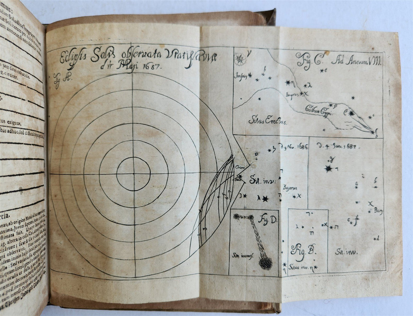1681 Ephemeridum by Gottfried Kirch ANTIQUE astronomy astrology ILLUSTRATED