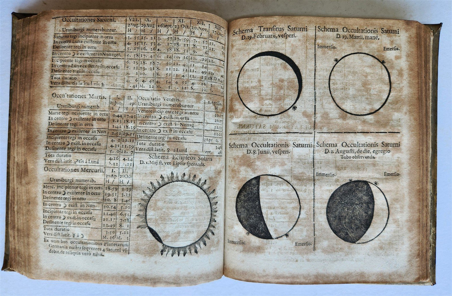 1681 Ephemeridum by Gottfried Kirch ANTIQUE astronomy astrology ILLUSTRATED